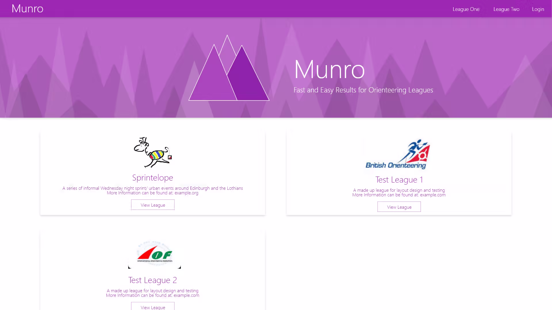 Original Deisgn for Munro
